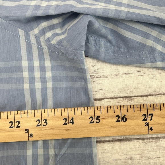 Tailor Vintage Performance Button Down Shirt Men's Large Blue Palid Long Sleeve - Picture 3 of 10